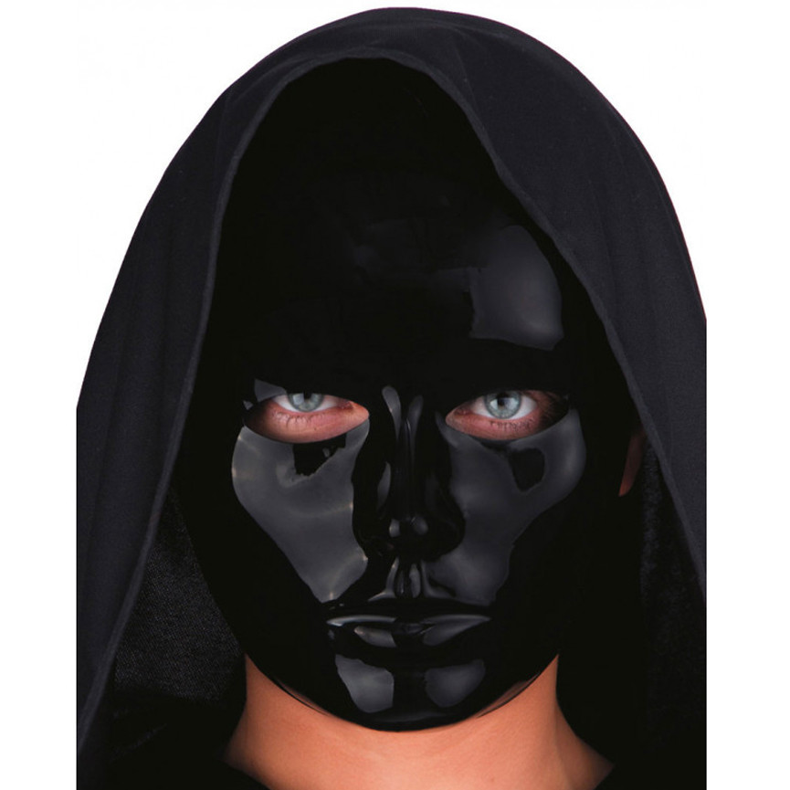 HALLOWEEN MASCHERA VISO MEDIO NERO 00078