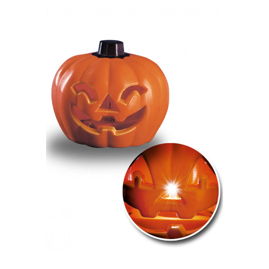 HALLOWEEN MINI ZUCCA CON LUCE INTERMITTENTE H9CM