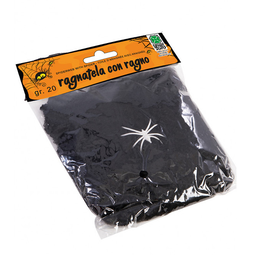 HALLOWEEN RAGNATELA NERA CON RAGNO 20GR