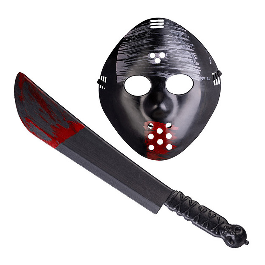 HALLOWEEN SET HORROR MASCHERA E COLTELLO