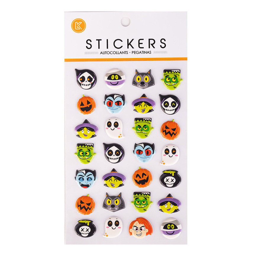 HALLOWEEN STICKER IN RILIEVO MOSTRI