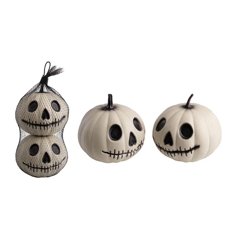 HALLOWEEN TESTE SCHELETRO IN RETE H10CM PZ2