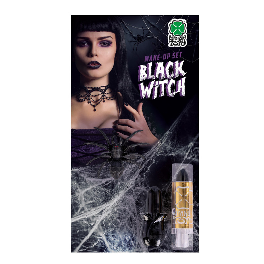 HALLOWEEN TRUCCHI STREGA ROSSETTO SMALTO E ANELLO