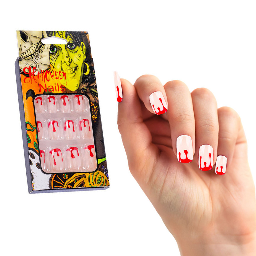 HALLOWEEN UNGHIE INSANGUINATE ADESIVE 17401