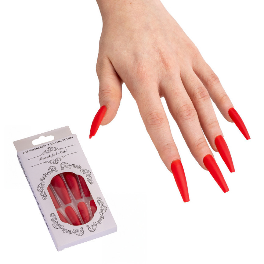 HALLOWEEN UNGHIE LUNGHE ROSSE