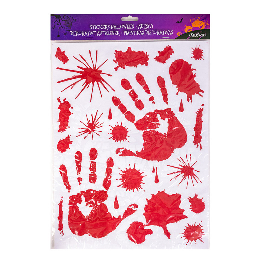 HALLOWEEN VETROFANIE IMPRONTE INSAGNUINATE 40X30CM