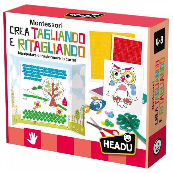 HEADU CREA TAGLIANDO E RITAGLIANDO 4/8 MONTESSORI