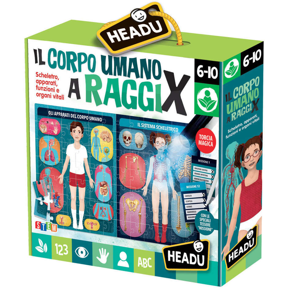 HEADU IL CORPO UMANO A RAGGI X 6/10 ANNI