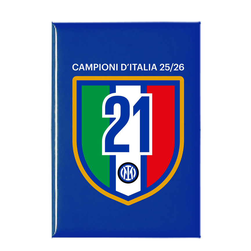INTER SCUDETTO MAGNETE STAMPATO FONDO BLU CAMPIONI