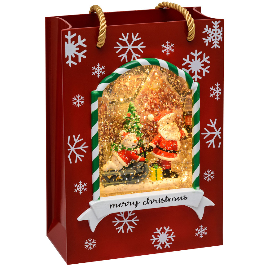 LANTERNA BORSA C/GLITTER LED BATTER H22CM 75979