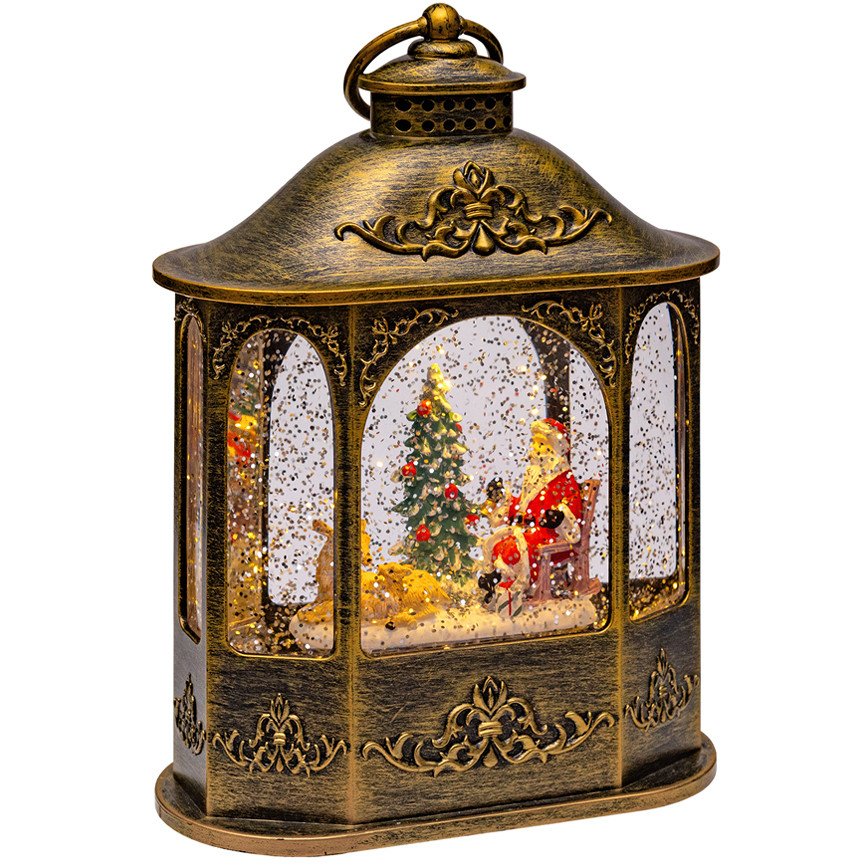 LANTERNA C/GLITTER LED E MUSICA BATTER.H21CM 79458