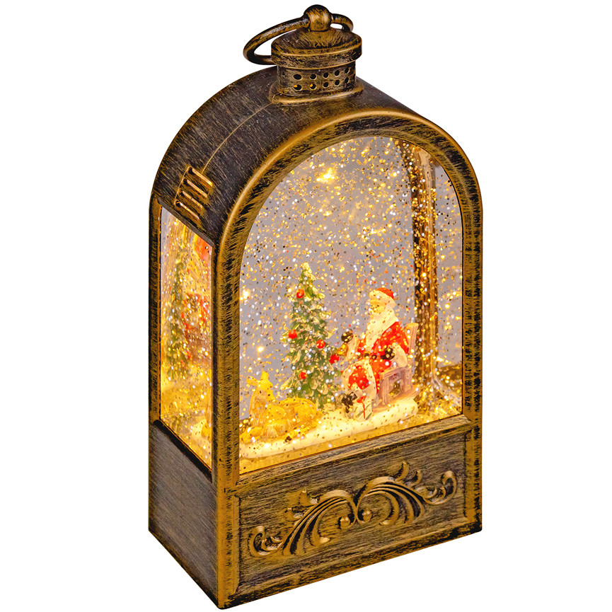 LANTERNA C/GLITTER LED E MUSICA BATTER.H24CM 79465