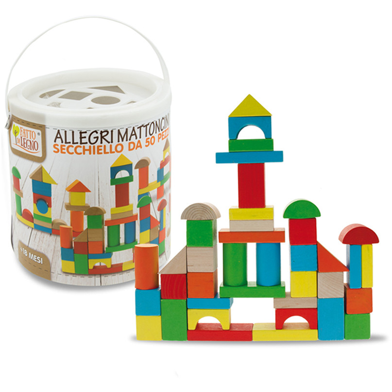 LEGNO SECCHIELLO MATTONCINI 50PZ 40206