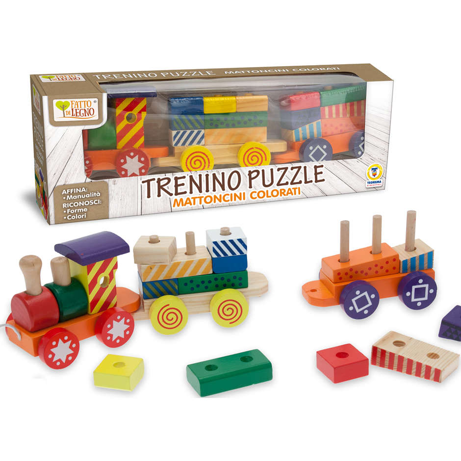 LEGNO TRENINO PUZZLE TRAINABILE 40424