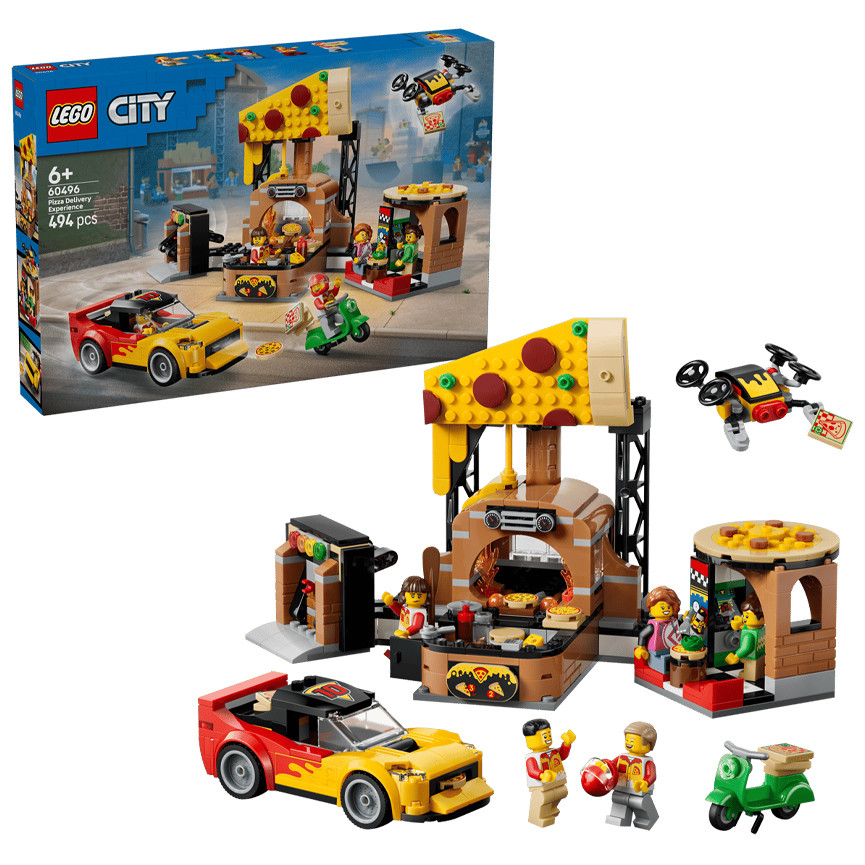 LEGO CITY CENTRO CONSEGNAPIZZE CON VEICOLI 60496