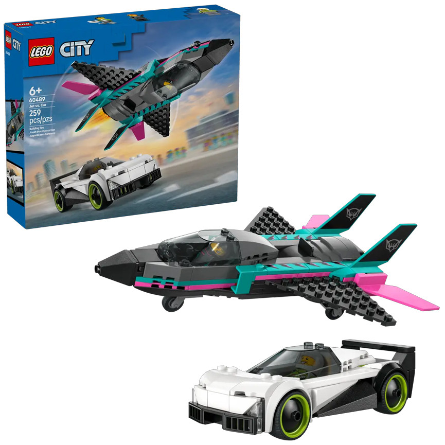 LEGO CITY JET CONTRO AUTO SPORTIVA 60489