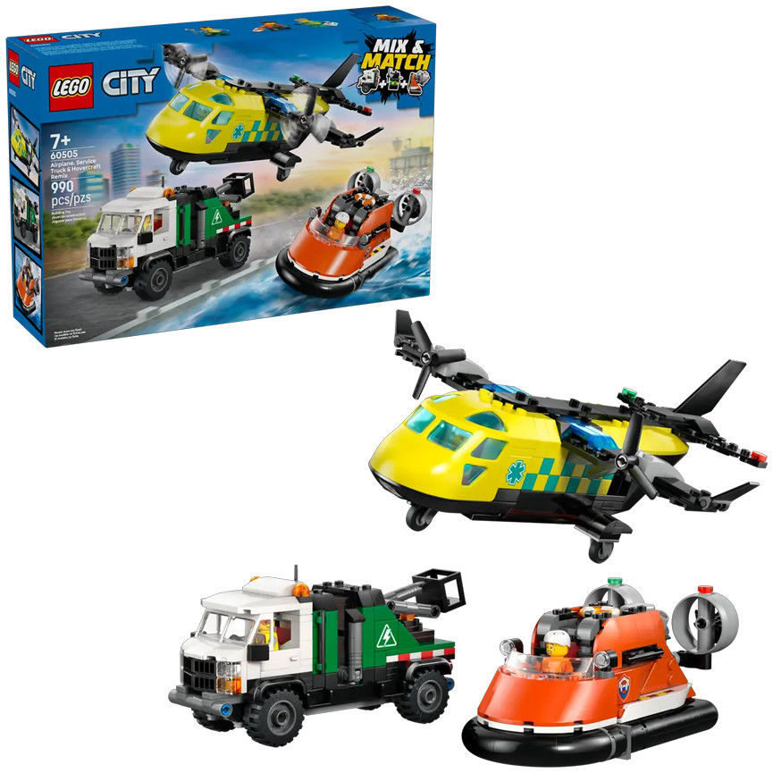 LEGO CITY REMIX AEREO CAMION SERVIZIO HOVERCRAFT
