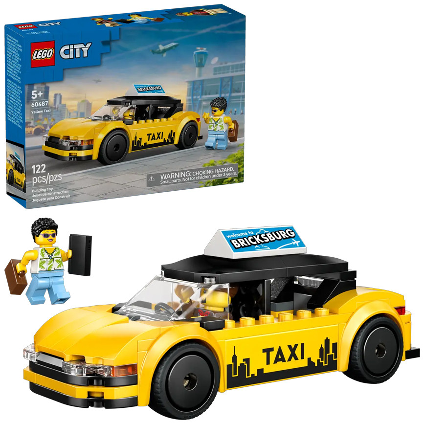 LEGO CITY TAXI GIALLO 60487