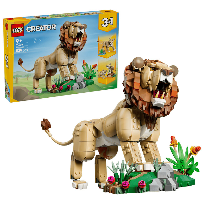LEGO CREATOR ANIMALI SELVAT. LEONE MAESTOSO 31386