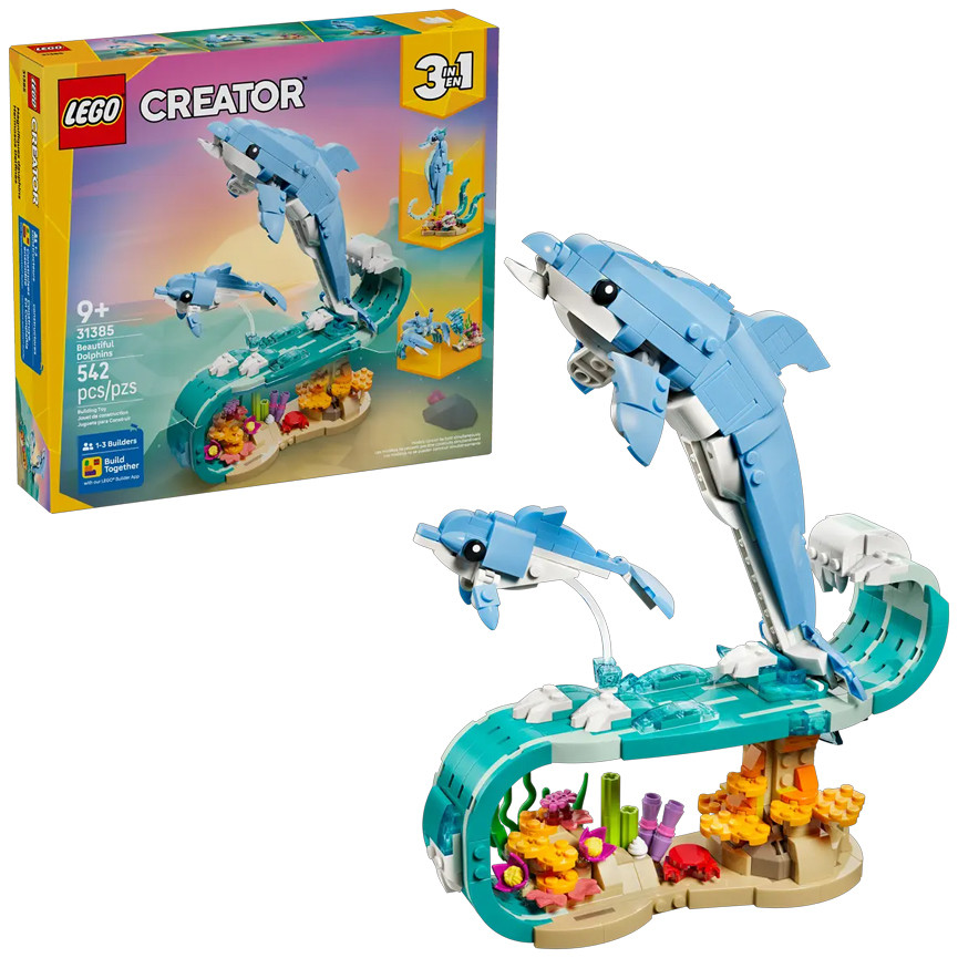 LEGO CREATOR MARINI MERAVIGLIOSI DELFINI 31385