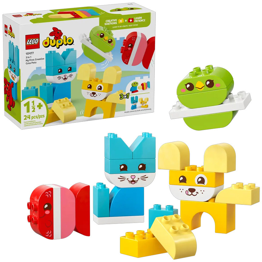 LEGO DUPLO ANIMALI DOMESTICI CREATIVI 3IN1 10477