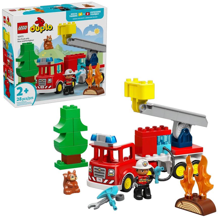 LEGO DUPLO AUTOPOMPA C/MANICHETTA E POMPIERE 10473