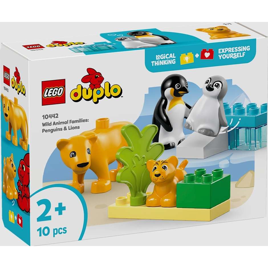 LEGO DUPLO FAMIGLIE ANIMALI PINGUINI E LEONI 10442