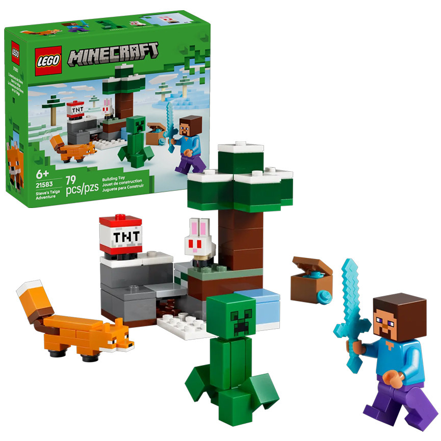 LEGO MINECRAFT AVVENTURA STEVE NELLA TAIGA 21583