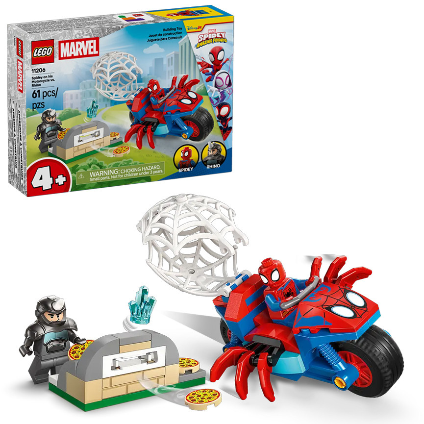 LEGO SPIDEY SPIDEY SULLA MOTO CONTRO RHINO 11206