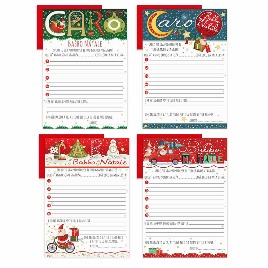 LETTERINE BABBO NATALE 4 SOGGETTI