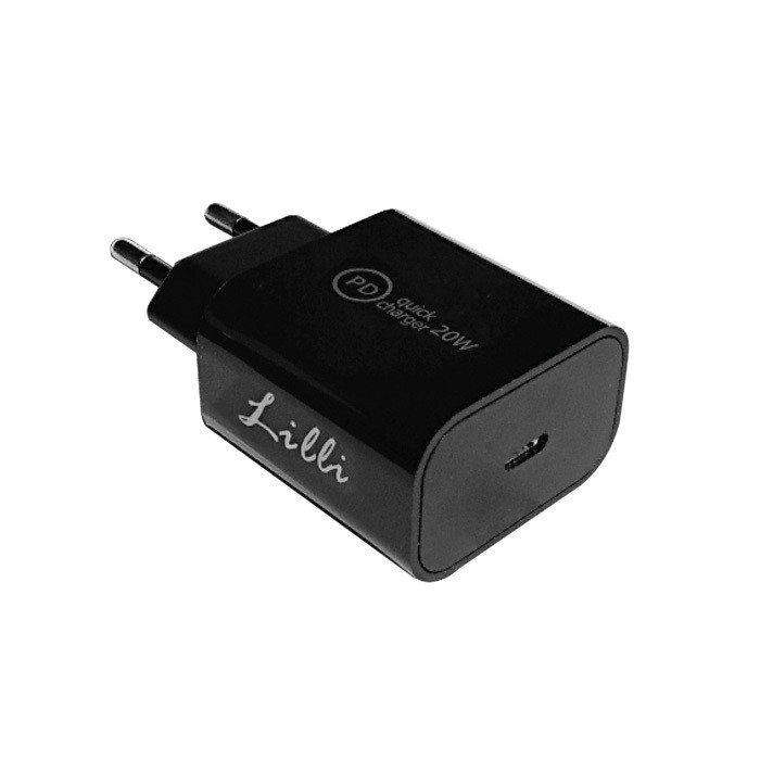 LILLI CARICABATTERIE MURO1 USB(C) NERO MF183N