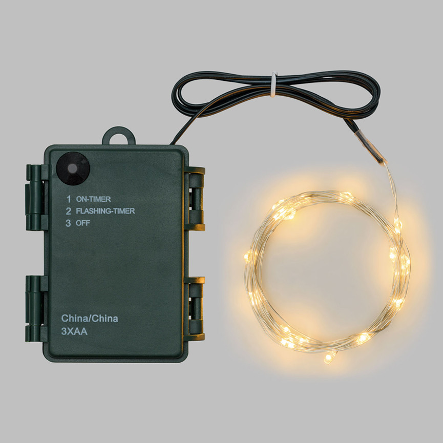 LUCI EST.LED 160 BATTER.BIA/C 16MT FIL.ARG 65949
