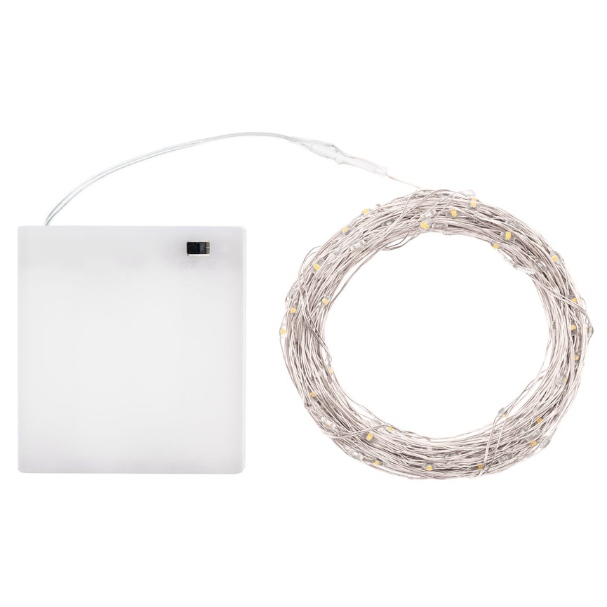 LUCI LED 140 BATTER.BIA/C 14MT FILO ARG.INTERNO