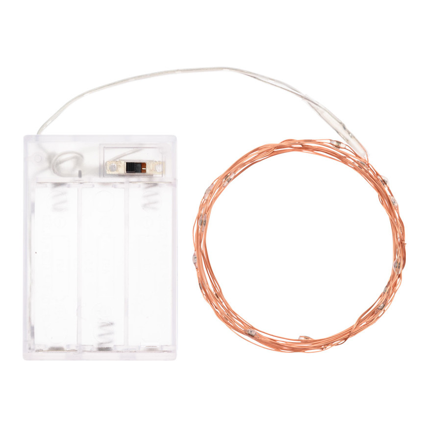 LUCI LED 20 BATTER.MULTI 200CM FILO RAME INTERNO