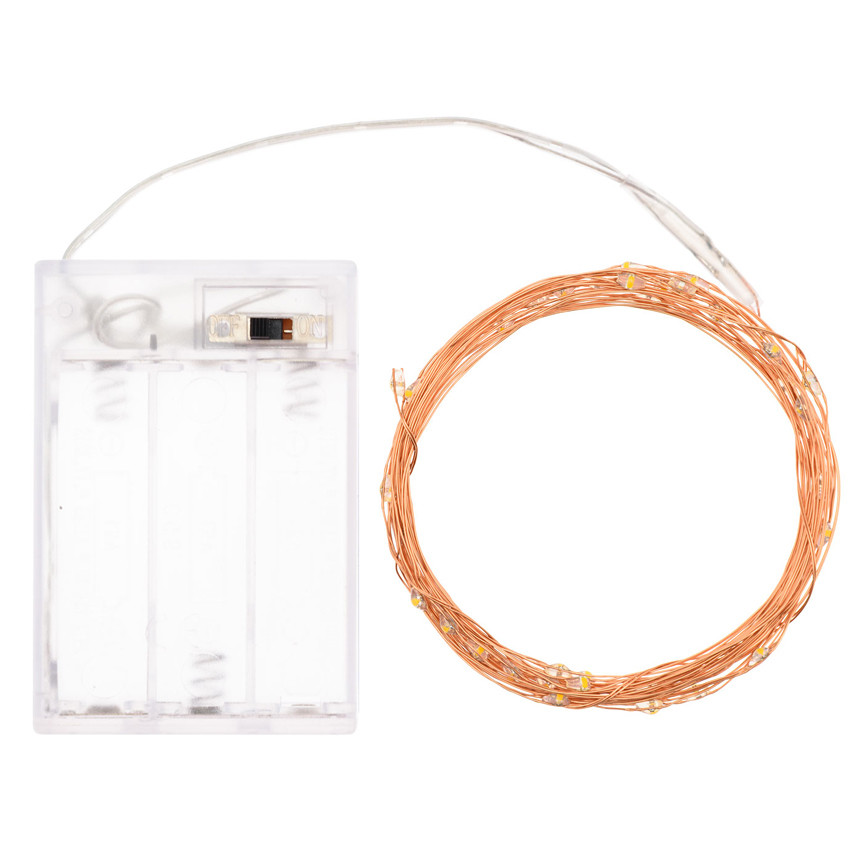 LUCI LED 40 BATTER.BIA/C 400CM FILO RAME INTERNO