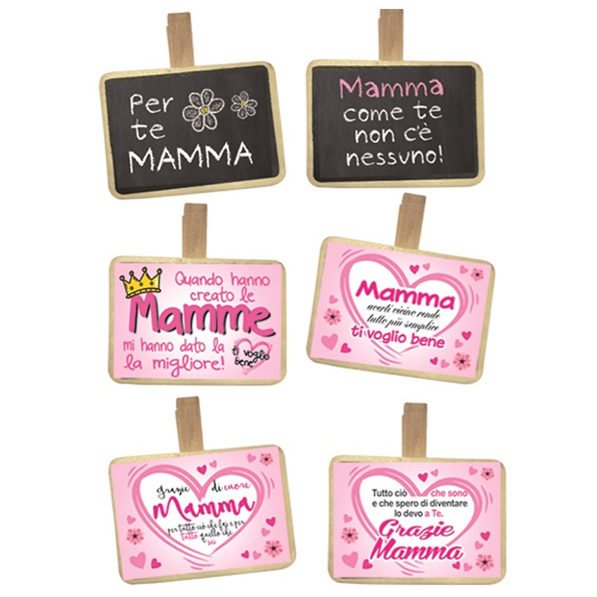 MAMMA CLIP CON MESSAGGIO SOGGETTI ASSORTITI 2329