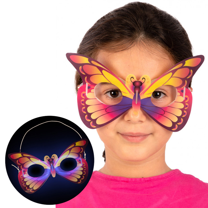 MASCHERA FARFALLA CON EFFETTO FLUO 04795