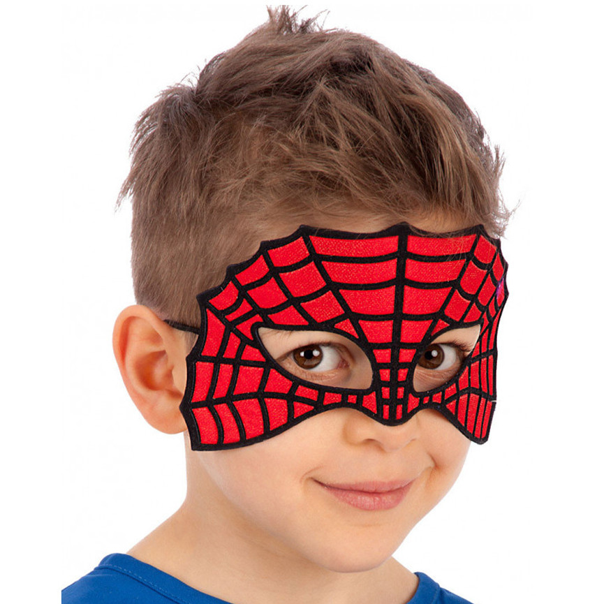 MASCHERA RAGNO ROSSO E NERO BIMBO 01595