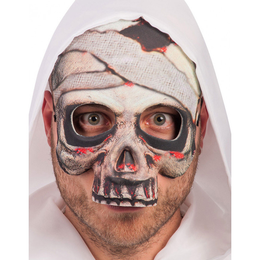 MASCHERA TESCHIO/MUMMIA MEZZO VISO TESSUTO 01597