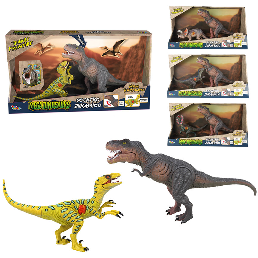 MEGA DINOSAURS SCONTRO TRA DINOSAURI C/LUCI/SUONI