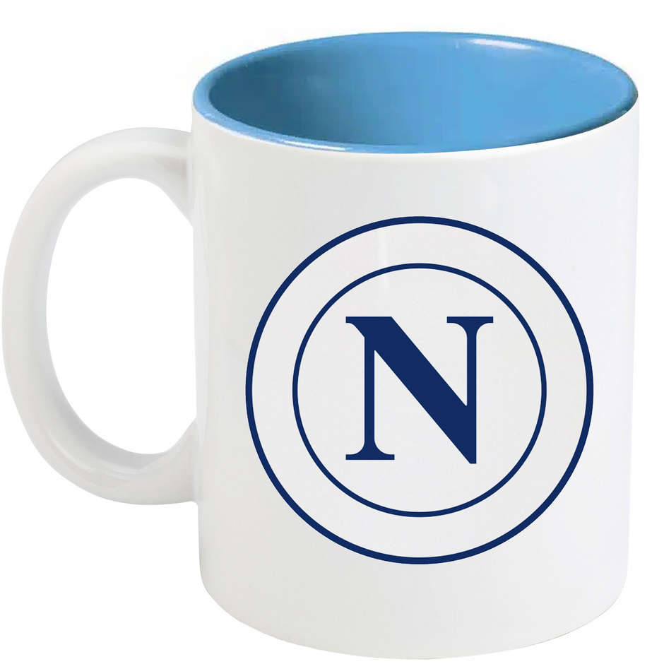 NAPOLI TAZZA CERAMICA INT.CELEST.LOGO BLU NA1303