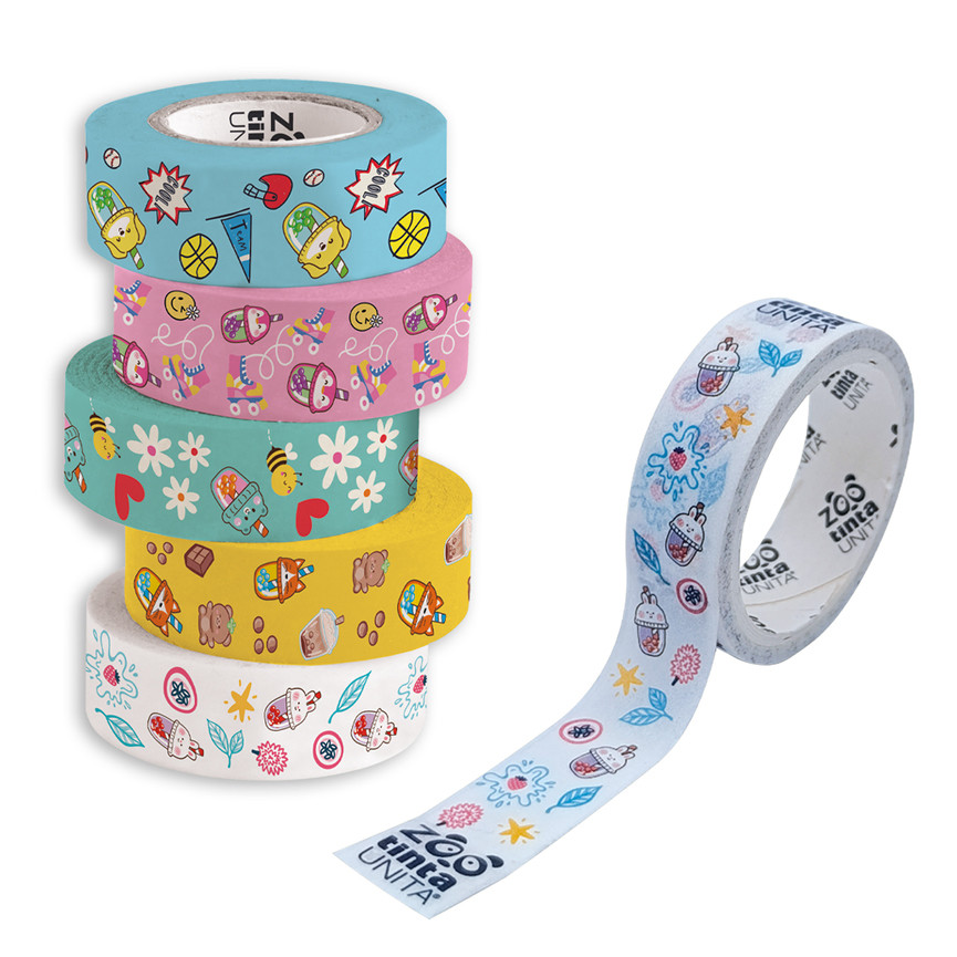 NASTRO CARTA WASHY TAPE BUBBLE TEA T.UNITA 62816