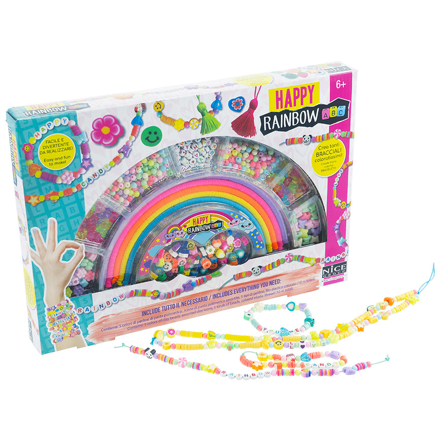 NICE HAPPY RAINBOW BEADS ASSORTITE 87006