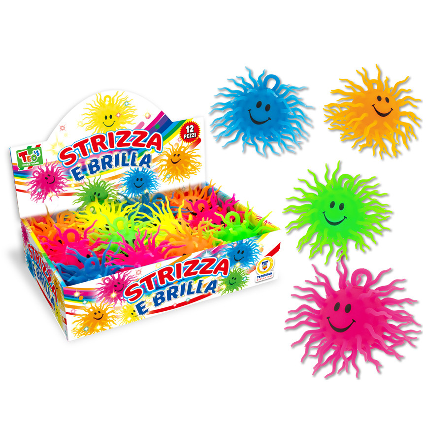 PALLA STRIZZA E BRILLA CON LUCE 5 COL.ASS. 671062