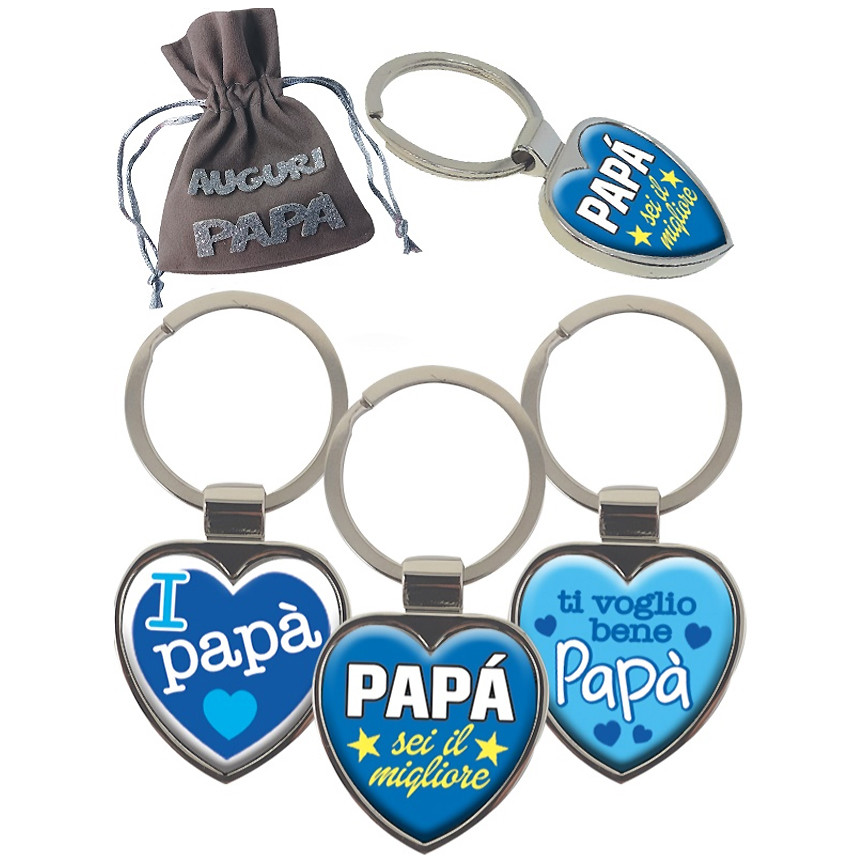 PAPA PORTACHIAVI IN ACCIAIO C/APPL.RESINATA 9724