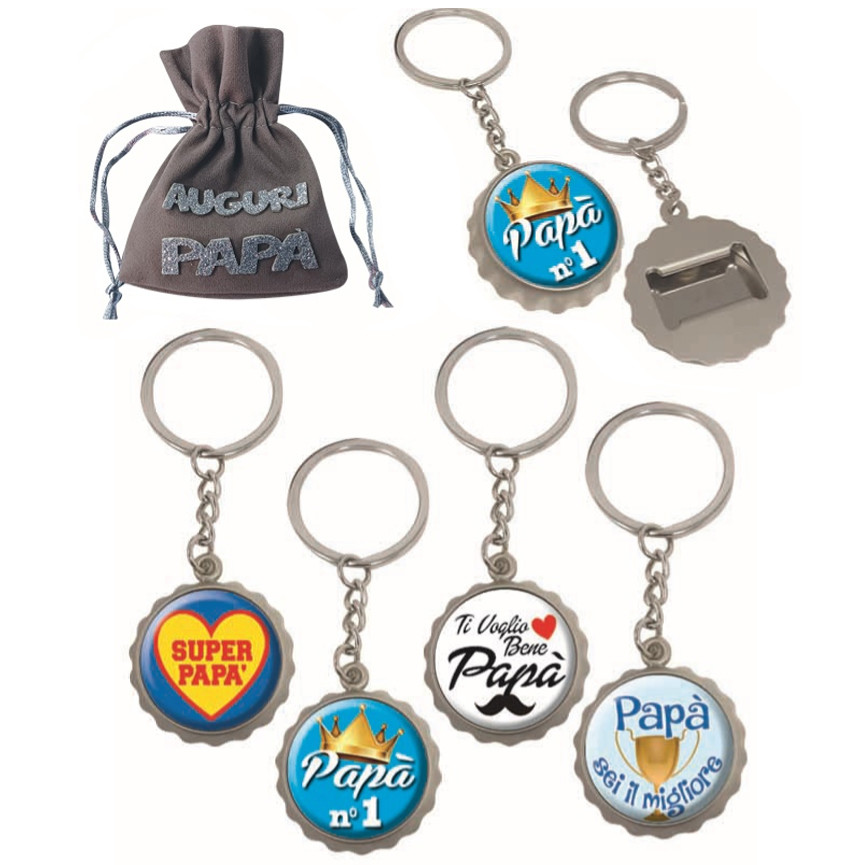 PAPA PORTACHIAVI TAPPO APRIBOTTIGLIA