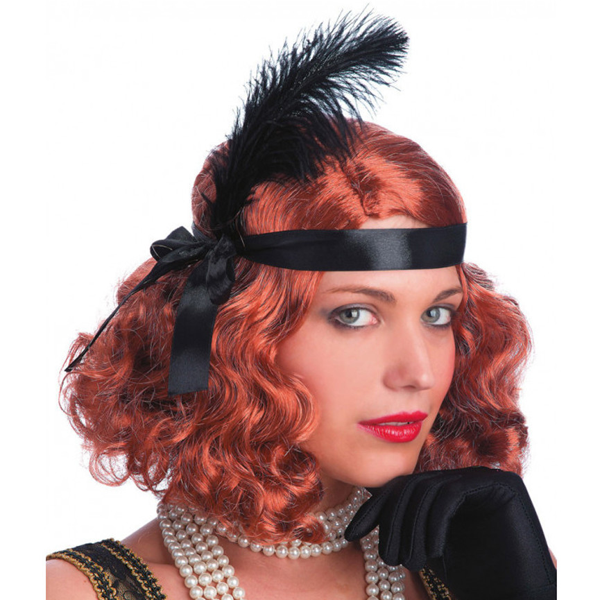 PARRUCCA CHARLESTON CON FASCIA RAME 02448