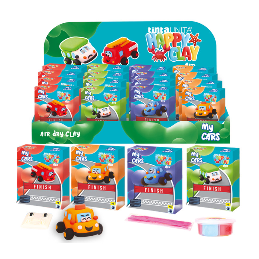PASTA T.UNITA HAPPY CLAY AIR CARS DISPLAY 63623