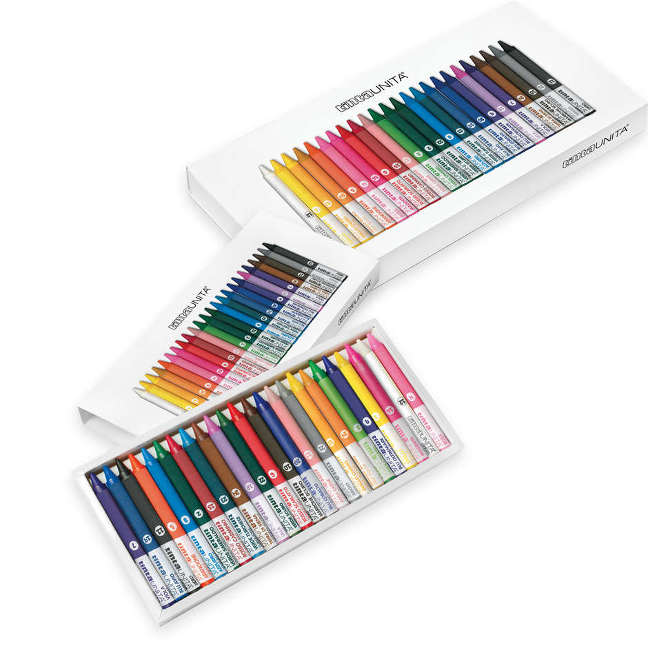 PASTELLI A CERA TINTA UNITA 24 PEZZI