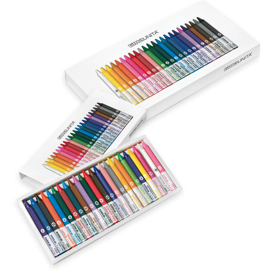 PASTELLI A CERA TINTA UNITA 24 PEZZI